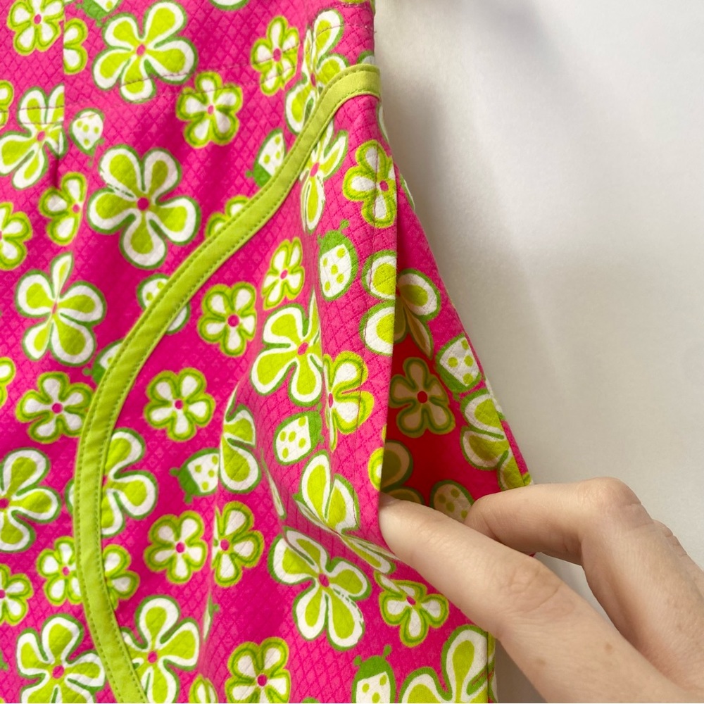 Lilly Pulitzer Rare Pink Green Dune Buggy Mini Skirt Size 4 Barbiecore Stretch - Picture 3 of 8